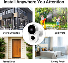 Carica l&#39;immagine nel visualizzatore di Gallery, Lemnoi Telecamera WiFi Esterno Batteria con 10000mAh,Telecamere da Esterno a Batteria 1080p,Rilevamento del Movimento PIR,Visione Notturna,Audio Bidirezionale,Impermeabile IP66