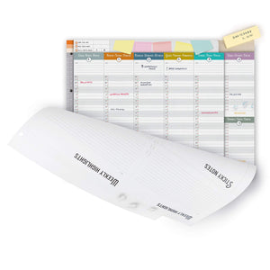 IMUMI Planner settimanale da tavolo - fori per archiviazione in raccoglitore... - Ilgrandebazar