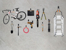 Carica l&#39;immagine nel visualizzatore di Gallery, Ganci doppi in acciaio per riporre attrezzi elettrici, capannoni, scale,...