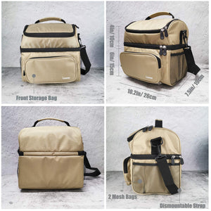 Borsa Termica Pranzo, Luxuvee Porta Pranzo Grande capacità 14L Cachi - Ilgrandebazar