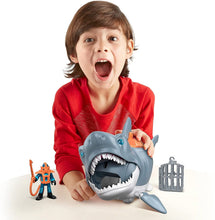 Carica l'immagine nel visualizzatore di Gallery, Imaginext Squalo Mega Morso con Personaggio Subacqueo, Gabbia e Accessori, Giocattolo per Bambini 3+Anni, GKG77