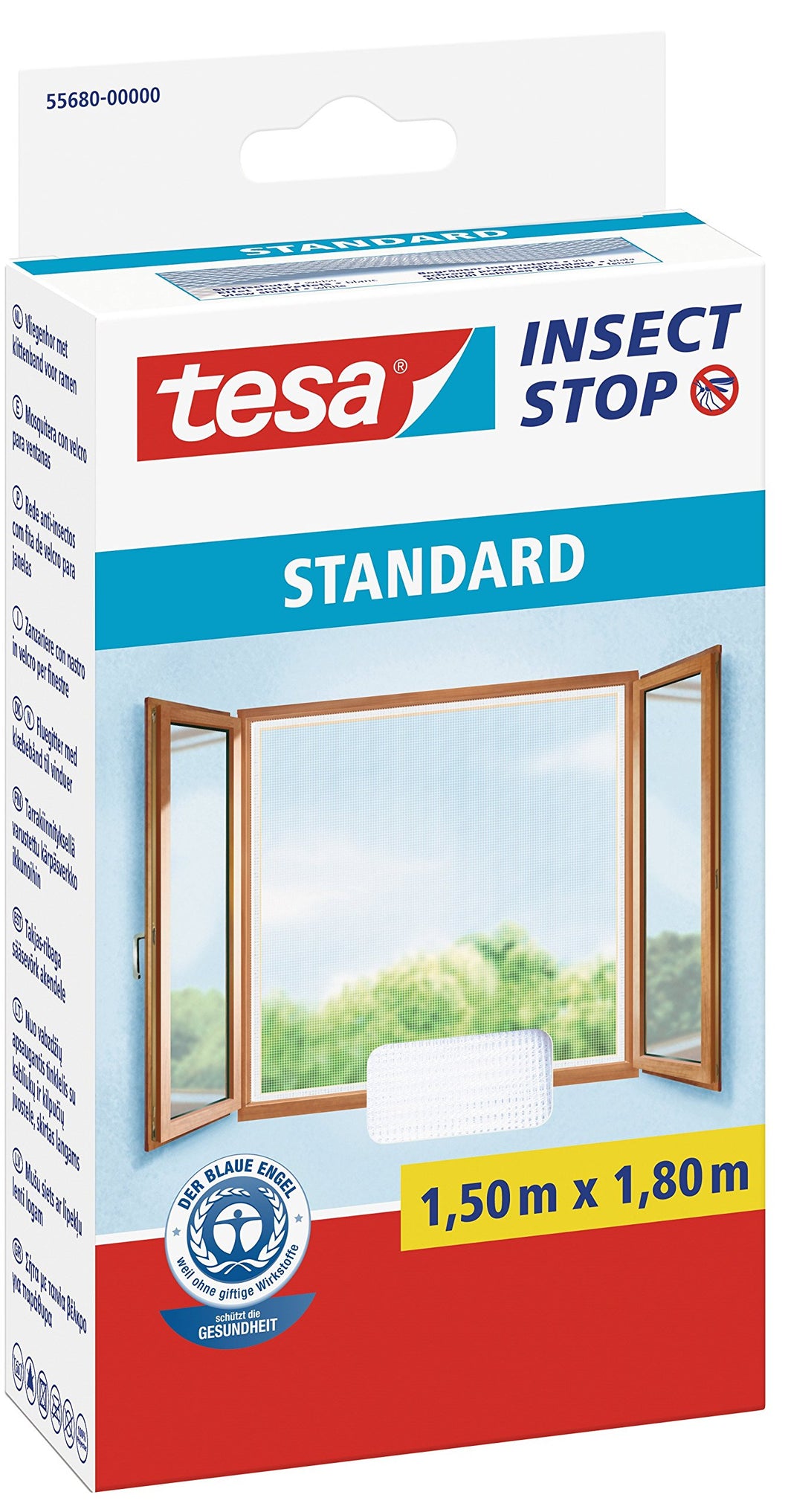 Tesa 55680 Zanzariera per Finestra Standard, Bianco, 1,50m x 1,80m, Bianco - Ilgrandebazar