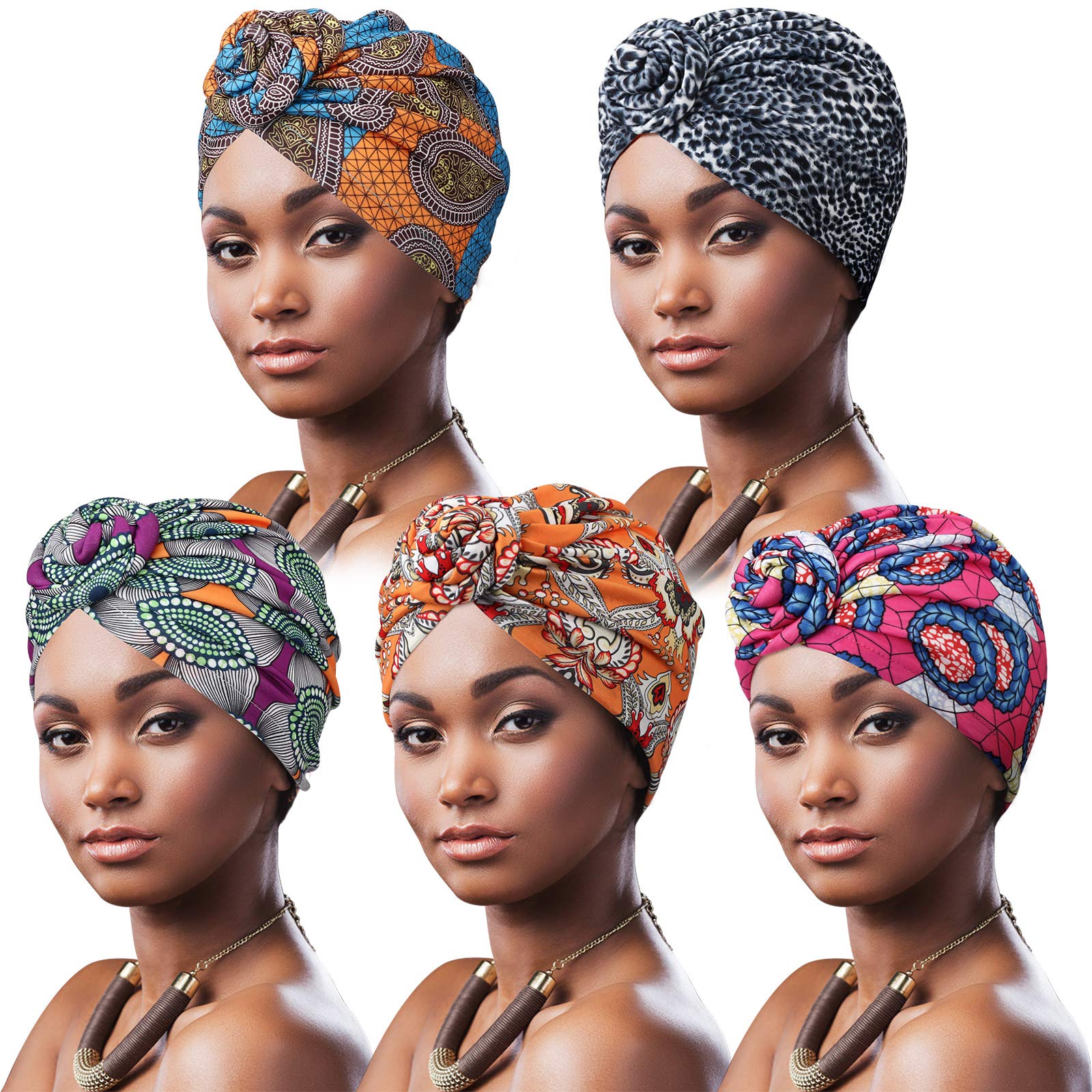 Esshogo 8 fasce triangolari da donna, stile boho, da donna, triangolari, bandana, bandana per capelli, per yoga, turbante regolabile, multicolore