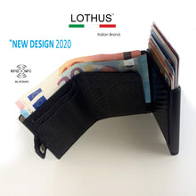 Carica l&#39;immagine nel visualizzatore di Gallery, LOTHUS Porta Carte Di Credito Slim 2a Generazione Portafoglio RFID Blocco... - Ilgrandebazar