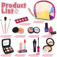 Carica l'immagine nel visualizzatore di Gallery, Dreamon Trucchi Bambina Set, Lavabile Makeup Realistico per Bambini con Borsa Cosmetica Giochi Regalo Bimba 5 Anni