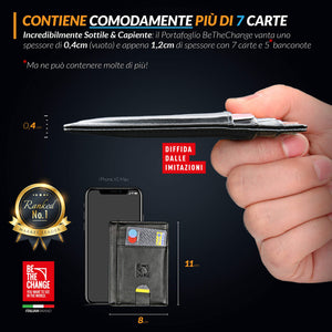 Portafoglio Uomo Piccolo Sottile - Mini Porta Carte Credito Pelle con... - Ilgrandebazar