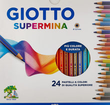 Carica l'immagine nel visualizzatore di Gallery, Giotto- Fila Astuccio 24 Supermina Diametro Mina 3,8Mm Pastelli A Matita Gioco 118, Multicolore, 8000825235818