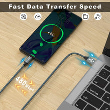 Carica l'immagine nel visualizzatore di Gallery, GIANAC Cavo USB C, [2Pezzi, 2m 2m] Nylon Intrecciato 3A Rapida Ricarica Cavo USB Tipo C per Samsung S8 S9 S10 A30 A40 A50 A70 A20e,Huawei P9 P20 P10 P30,Xiaomi,Sony,Gopro,OnePlus 2M+2M