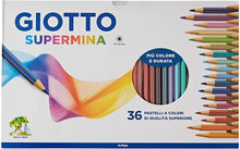 Carica l&#39;immagine nel visualizzatore di Gallery, Giotto Supermina 36 pastelli a colori, assortiti, 36 Pezzi