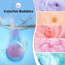 Carica l'immagine nel visualizzatore di Gallery, Bombe da Bagno 12 Pezzi, Set di Bombe da Bagno con Oli Essenziali Naturali, Sali da Bagno con Trattamento Spa Fragrante, Idee Regalo Natale di Matrimonio o di Compleanno per Donne, Uomini, Bambini 12 Unità