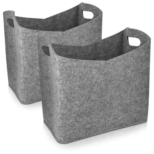 Navaris 2X Cesto Borsa portalegna in Feltro - per Oggetti Plaid riviste 2x - Ilgrandebazar