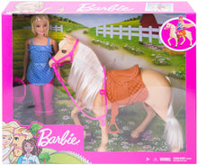 Carica l&#39;immagine nel visualizzatore di Gallery, Barbie Bambola con Cavallo e Accessori, Multicolore, 3+ Anni, FXH13