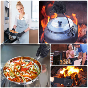 KNTKO Guanti Grigliati da Forno 1432 ° F &#x1F356;Nero&#x1F356; - Ilgrandebazar