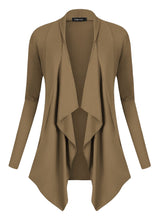 Carica l&#39;immagine nel visualizzatore di Gallery, Urban GoCo Donna Cardigan Drappeggiato Aperto Davanti a Maniche Lunghe e... - Ilgrandebazar