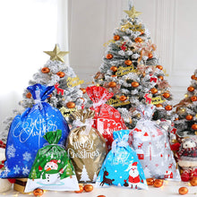 Carica l'immagine nel visualizzatore di Gallery, 30 sacchetti regalo di Natale, sacchetti regalo in stagnola, 6 diversi motivi, sacchetti regalo di Natale con 30 nastri per regali di Natale