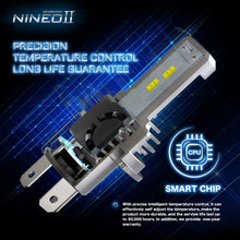 Carica l'immagine nel visualizzatore di Gallery, NINEO Wireless H4 LED Faro Lampadine Mini 9003 All-in-One Conversione Kit ZES Chip 10000LM 6500K Bianco freddo