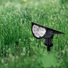 Carica l'immagine nel visualizzatore di Gallery, Lampade solari per esterni, a LED con picchetto, 2 livelli di luminosità, 18 LED 6000 K, IP65, impermeabile, per patio, percorso cortile, giardino, confezione da 2