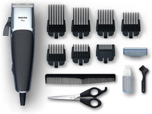 Carica l&#39;immagine nel visualizzatore di Gallery, Philips HC5100/15 Pro Clipper Regolacapelli con Motore Lineare e Lame Tip2Tip, Lame 100% Inox, 7 Pettini (0.5-25 mm), Cavo da 2.80 m