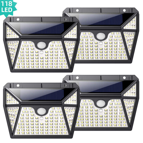 Lampade Solari Led Esterno,【2020 Ultimi Modelli 118 Bianco