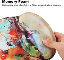 Carica l'immagine nel visualizzatore di Gallery, Jahosin, tappetino per mouse con supporto per il polso, ergonomico in memory foam, base in gomma antiscivolo per computer e ufficio (25 x 23 cm) 25x23 uccello