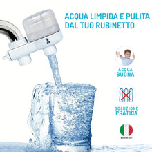 Carica l'immagine nel visualizzatore di Gallery, AQUASAN Aquacompact Nuovo Kit 2000 Litri - Filtro Rubinetto Anticalcare con 2 Cartucce, Depuratore Acqua Potabile, Riduce Microplastiche Rimuove Gusto Odore (White)