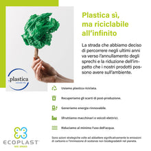 Carica l'immagine nel visualizzatore di Gallery, Ecoplast Pattumiera per Raccolta Differenziata, Apertura a Libro, Flessibile e Indeformabile, Resiste a tutte le Temperature, Interno ed Esterno, Oltre 80% Plastica Riciclata, Made in Italy, Marrone