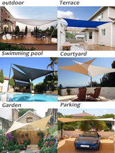 Carica l'immagine nel visualizzatore di Gallery, LOVE STORY Tenda da Vela Parasole Impermeabile(PES) Triangolare 3.6×3.6×3.6m Sabbia Protezione UV per Terrazza Campeggio Giardino Esterno
