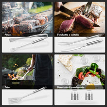 Carica l'immagine nel visualizzatore di Gallery, VPCOK 33 in 1 Attrezzi Barbecues Utensili Barbecue Kit Barbecue Barbecue Posate Set di Griglia per BBQ Griglia Barbecue Accessori Barbecue in Acciaio Inox Perfetto per Campeggio/Regalo