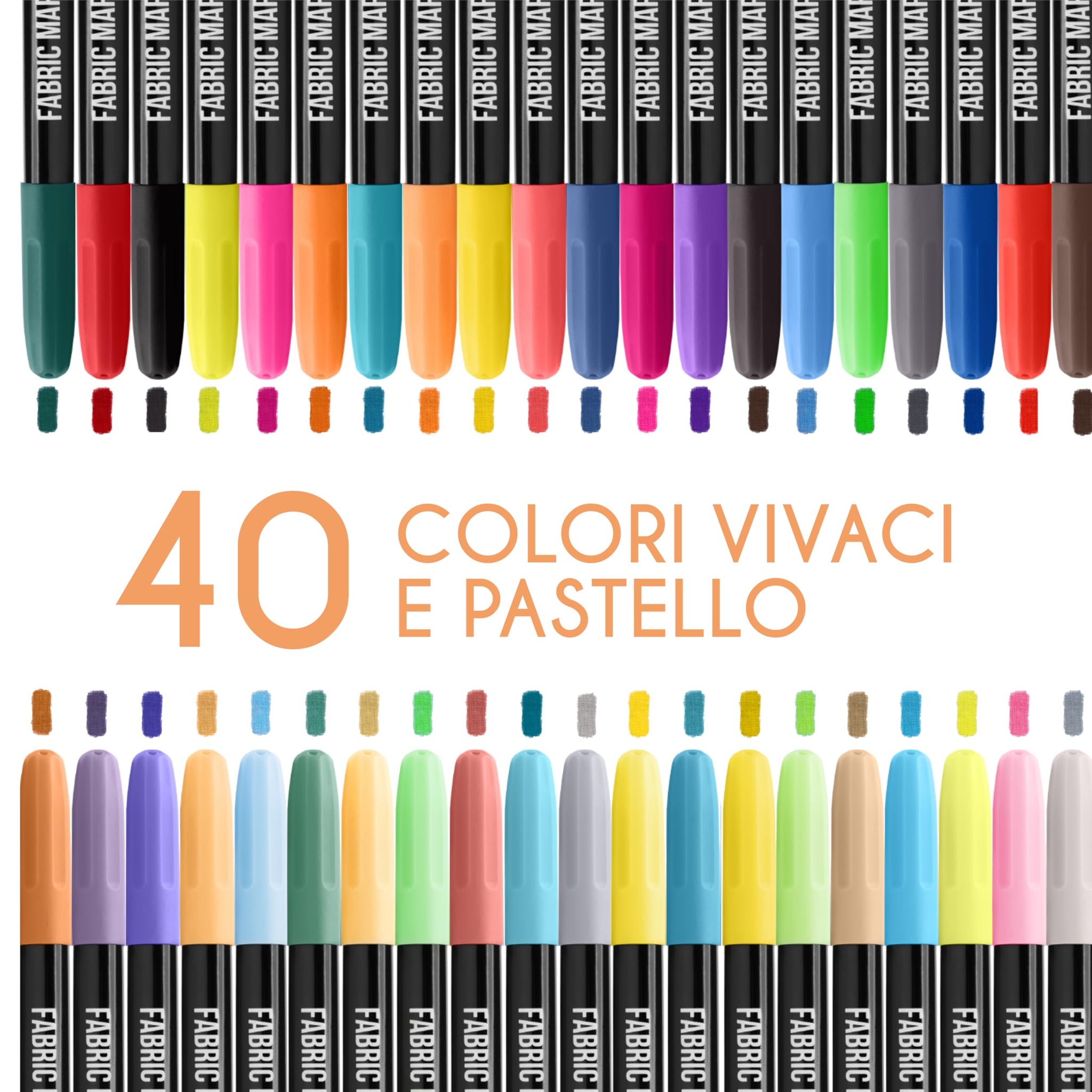 20 Pennarelli Per Tessuti Indelebili - Doppia Punta Per Lavaggi A Freddo E Design Creativi - Foto 1