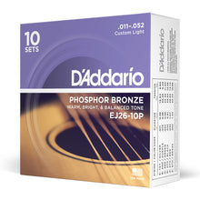 Carica l&#39;immagine nel visualizzatore di Gallery, D&#39;Addario EJ16 Set Corde Acustica EJ Phosphor BRZ RND WND - Ilgrandebazar