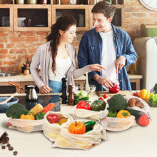 Carica l&#39;immagine nel visualizzatore di Gallery, Viedouce Sacchetti Riutilizzabili per Frutta,Riutilizzabili Borse per Verdura,Borse per Prodotti Riutilizzabili,Sacchetti per Alimentari in Cotone Organico,Lavabile &amp; Eco Friendly (8 Pezzi)