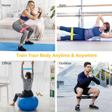 Carica l&#39;immagine nel visualizzatore di Gallery, Gritin Elastici Fitness, [Set di 5] Banda Elastica Fasce Elastiche di Resistenza di Lattice con Istruzioni per l&#39;esercizio in Italiano e Borsa per Il Trasporto per Crossfit, Yoga, Pilates