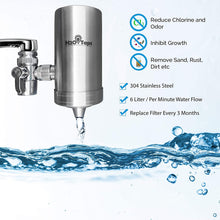 Carica l'immagine nel visualizzatore di Gallery, H2O TAPS Filtri d'Acqua per Rubinetto - Sistema di filtraggio - Design Molto Elegante - Filtro per Acqua - Acciaio Inossidabile - La Scelta Duratura