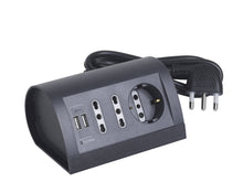 Carica l&#39;immagine nel visualizzatore di Gallery, BTicino S3711GU Multipresa da Scrivania con Presa USB, 1.5A, Grigio Antracite - Ilgrandebazar