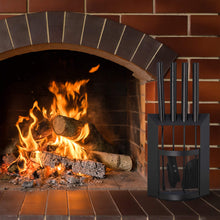 Carica l&#39;immagine nel visualizzatore di Gallery, Relaxdays, Nero Accessori da Camino, 5 Pezzi, con 61 x 28,5 x 16 cm,