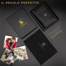Carica l&#39;immagine nel visualizzatore di Gallery, Portafoglio uomo VERA PELLE con blocco RFID, portamonete e clip fermasoldi... - Ilgrandebazar