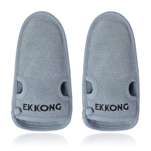 EKKONG 2 Pezzi Guanto Esfoliante, per Peeling Naturale in Fibre grigio - Ilgrandebazar