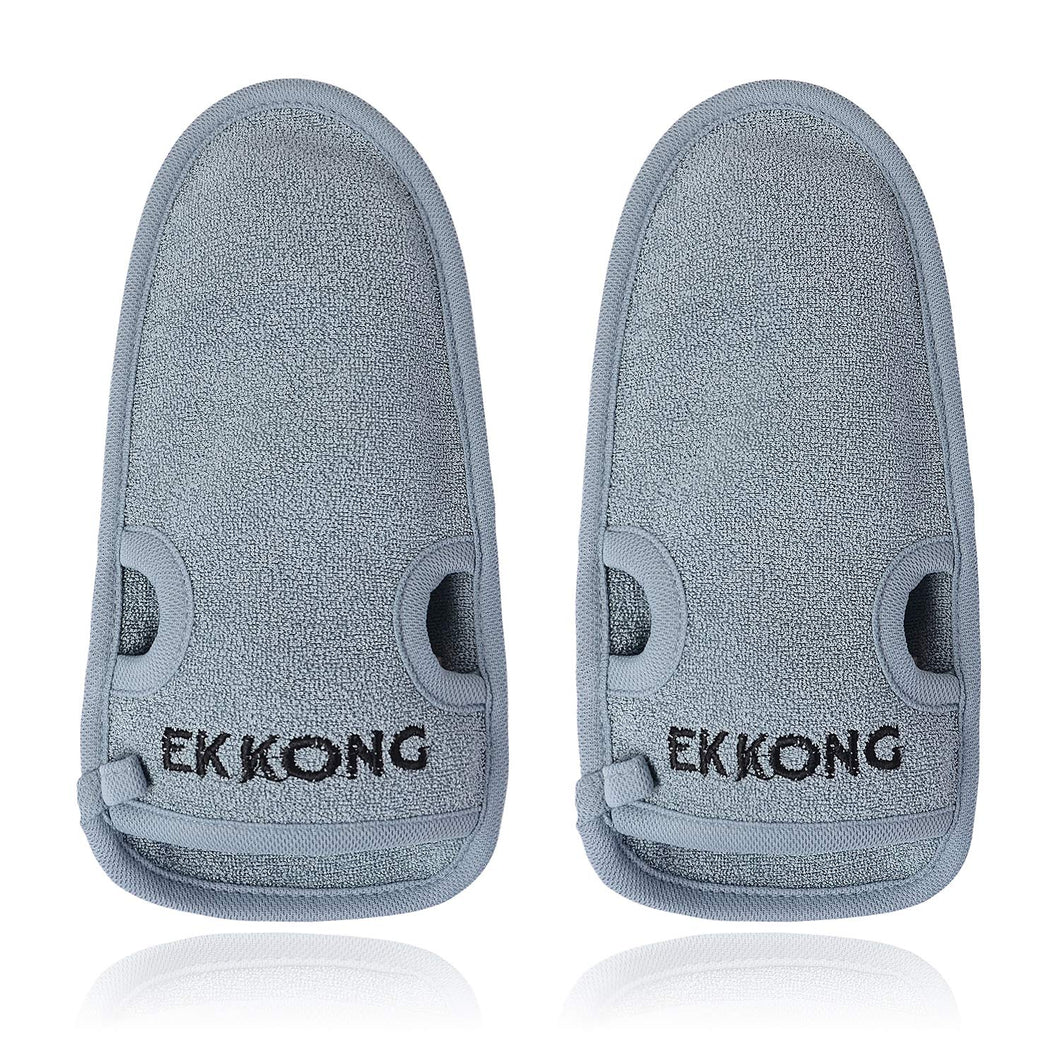 EKKONG 2 Pezzi Guanto Esfoliante, per Peeling Naturale in Fibre grigio - Ilgrandebazar
