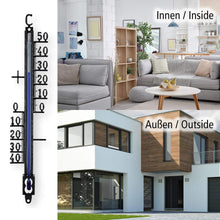 Carica l&#39;immagine nel visualizzatore di Gallery, Lantelme - Termometro in metallo, 18 cm, per interni ed esterni, Nero