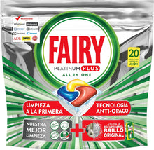 Carica l&#39;immagine nel visualizzatore di Gallery, Fairy Platinum Plus Limone 100 Pastiglie per Lavastoviglie, Maxi Formato da 100 Caps di Detersivo