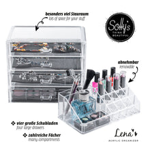 Carica l&#39;immagine nel visualizzatore di Gallery, SollyŽs Lena - Organizer per Trucchi e Gioielli Trasparente, 4 Cassetti - Ilgrandebazar
