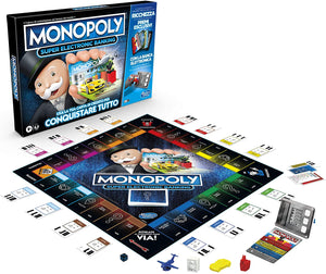 Hasbro Monopoly Super Electronic Banking (gioco in scatola con lettore elettronico per carta di credito, versione in italiano) Monopoly Super Electronic Banking Single