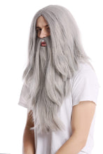 Carica l&#39;immagine nel visualizzatore di Gallery, WIG ME UP ® - PW0210-ZA68E Parrucca &amp; Barba Halloween Carnevale Lunga Liscia... - Ilgrandebazar