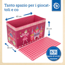 Carica l&#39;immagine nel visualizzatore di Gallery, BIECO | contenitore giochi bambini | porta giochi | scatole portaoggetti | baule portagiochi | cesta giochi