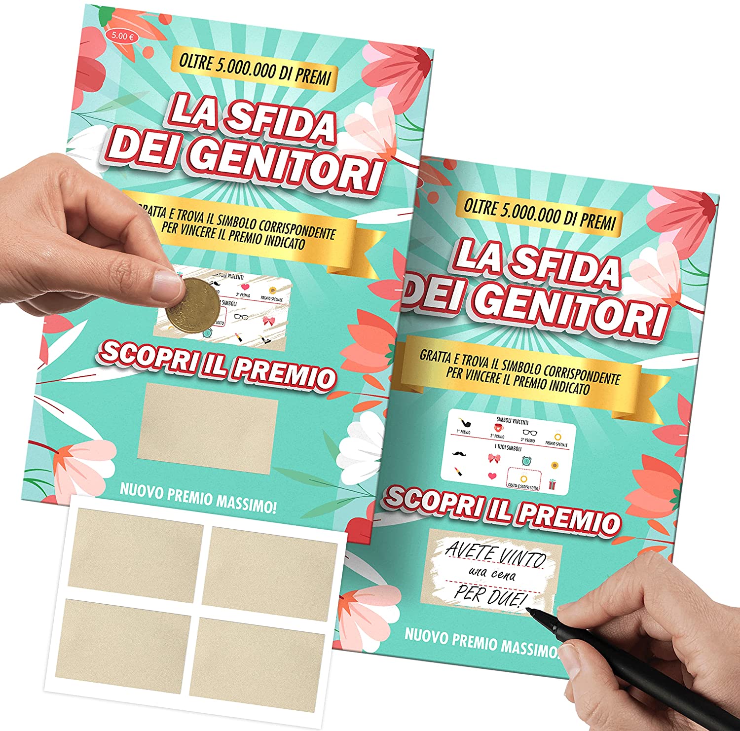 Biglietti Gratta E Vinci Personalizzati - 14 Buoni Regalo Per Estetista/Parrucchiere - Foto 2