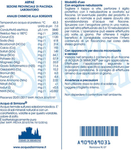 Acqua di Sirmione | Ideale per naso chiuso. Può essere utilizzata con spray nasale o in aerosolterapia. Prodotto 100% naturale, adatto per adulti e bambini. 6 Flaconcini da 15 ml.