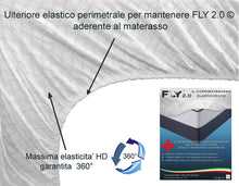 Carica l'immagine nel visualizzatore di Gallery, COPRIMATERASSO ELASTICIZZATO FLY 2.0 SPUGNA JACQUARD con angoli - MATRIMONIALE 2 PIAZZE
