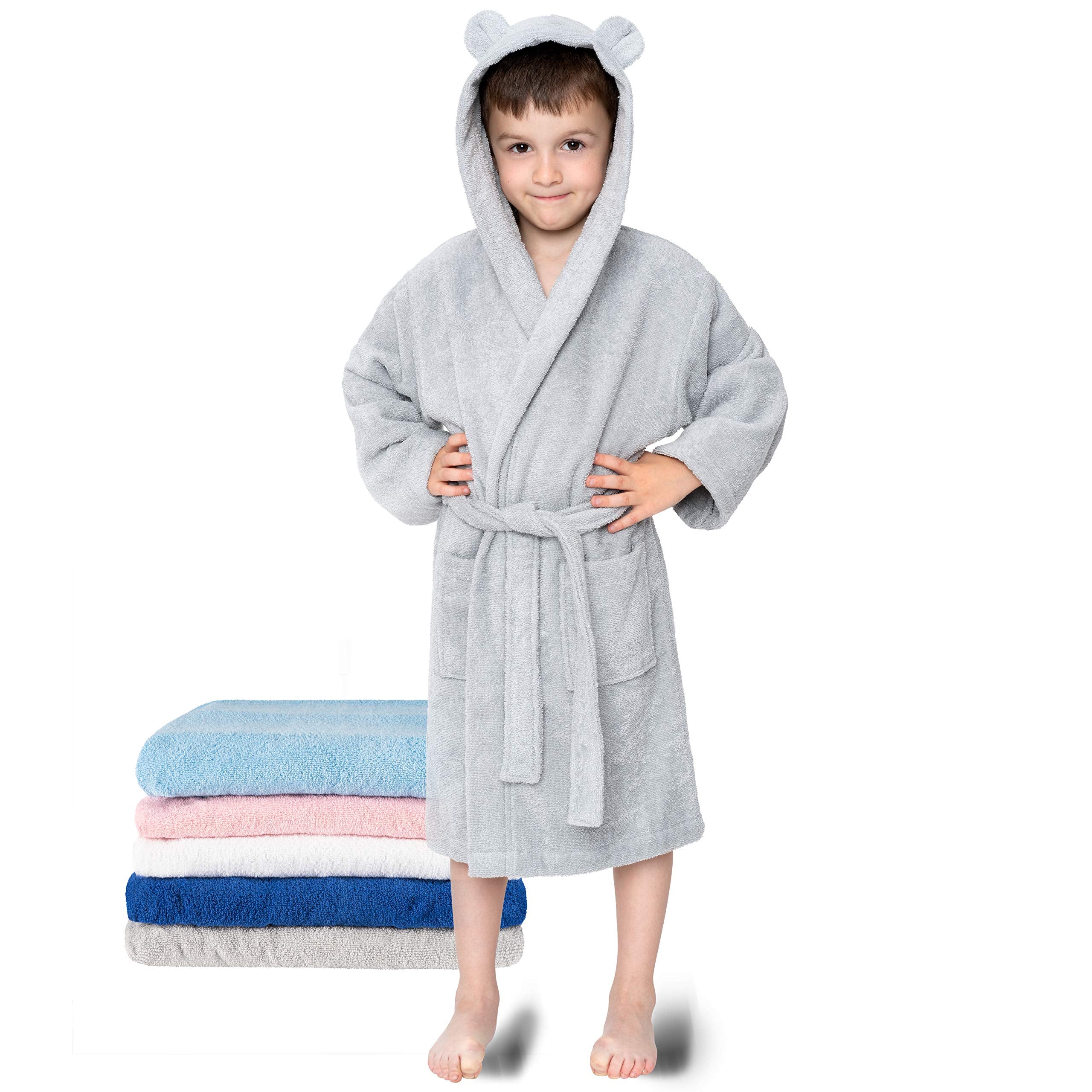 Accappatoio Bambini Twinzen - 100% Cotone OEKO-TEX - Design Divertente Con Dinosauri - Foto 11