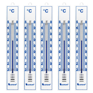 Lantelme 4086 Set di 5 termometri analogici per Interno ed Esterno; in bianco - Ilgrandebazar