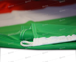 Bandiera Italiana 150x100 Cm In Poliestere Nautico Antivento 115g/m² + Bandana Tubolare Tricolore - Con Cordini O Ganci